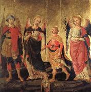 DOMENICO DI MICHELINO Tobias and the Three Archangels oil